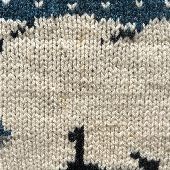 Woolrich VTG Mens Polar Bear Sweater 100% Wool Cozy Winter Knit Some Spots - Picture 7 of 14